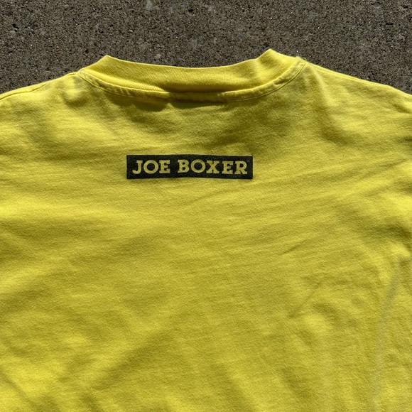 Vintage 90s Joe Boxer Smiley Yellow tee Single Stitch Made in USA - Picture 5 of 5